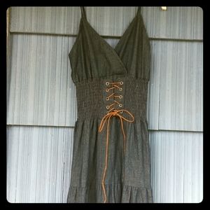 Corset Denim Maxi Summer dress